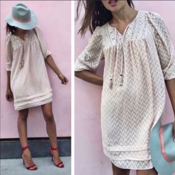 ANTHROPOLOGIE One September Anwen Peasant Boho Tassel Dress - Picture 3 of 7